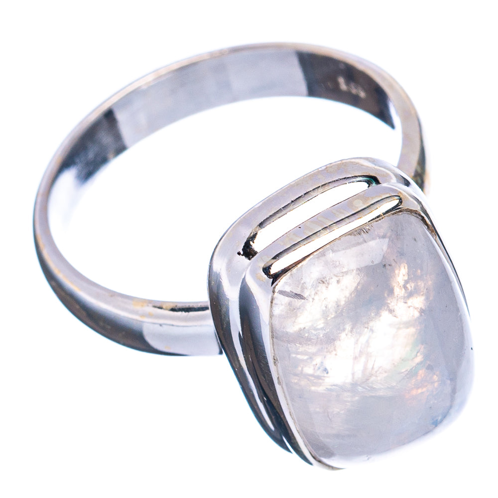 Rainbow Moonstone Ring Size 7 (.925 Sterling Silver)