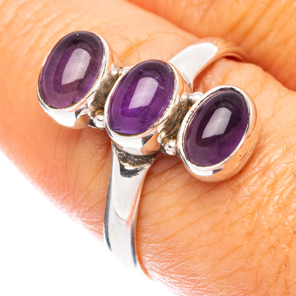Amethyst Dainty Ring Size 8.25 (925 Sterling Silver) R5274
