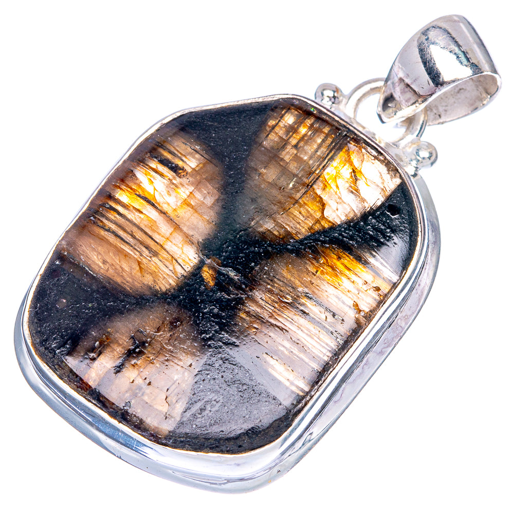 Chiastolite Pendant 1 3/8" (925 Sterling Silver) P40593