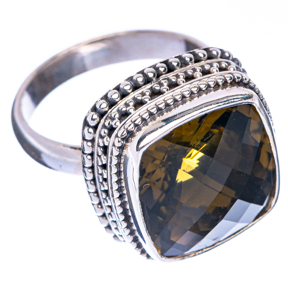 Olive Quartz Ring Size 7.75 (925 Sterling Silver) R144579