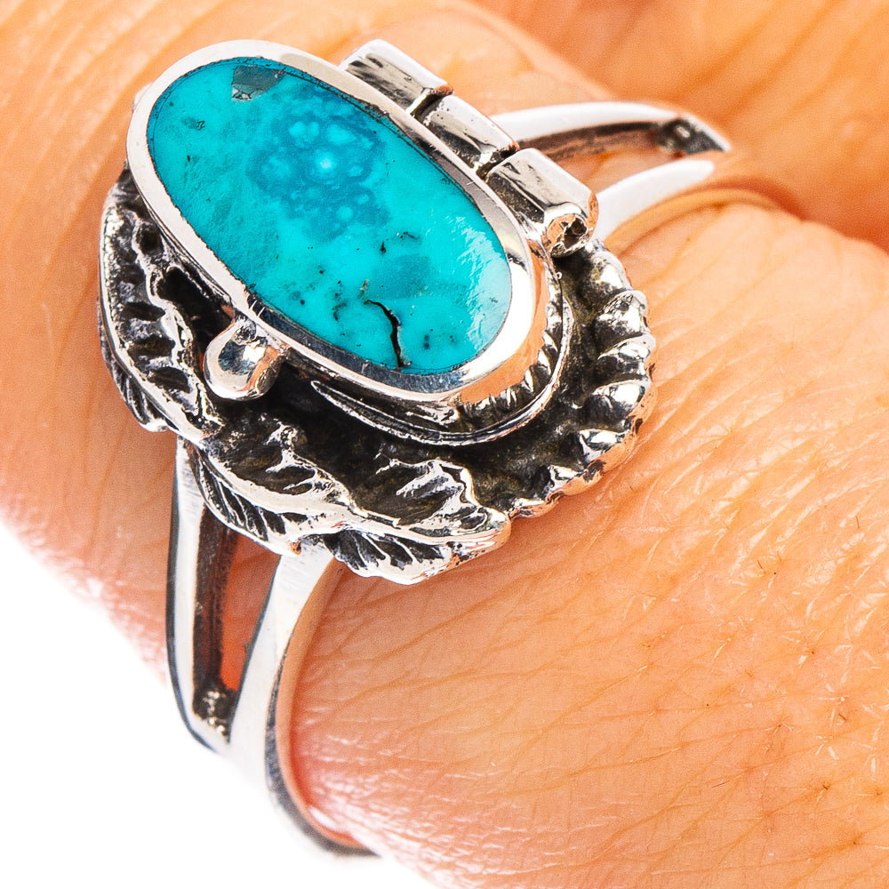 Arizona Turquoise Native Style Posion Ring Ring Size 8.75 (.925 Sterling Silver)