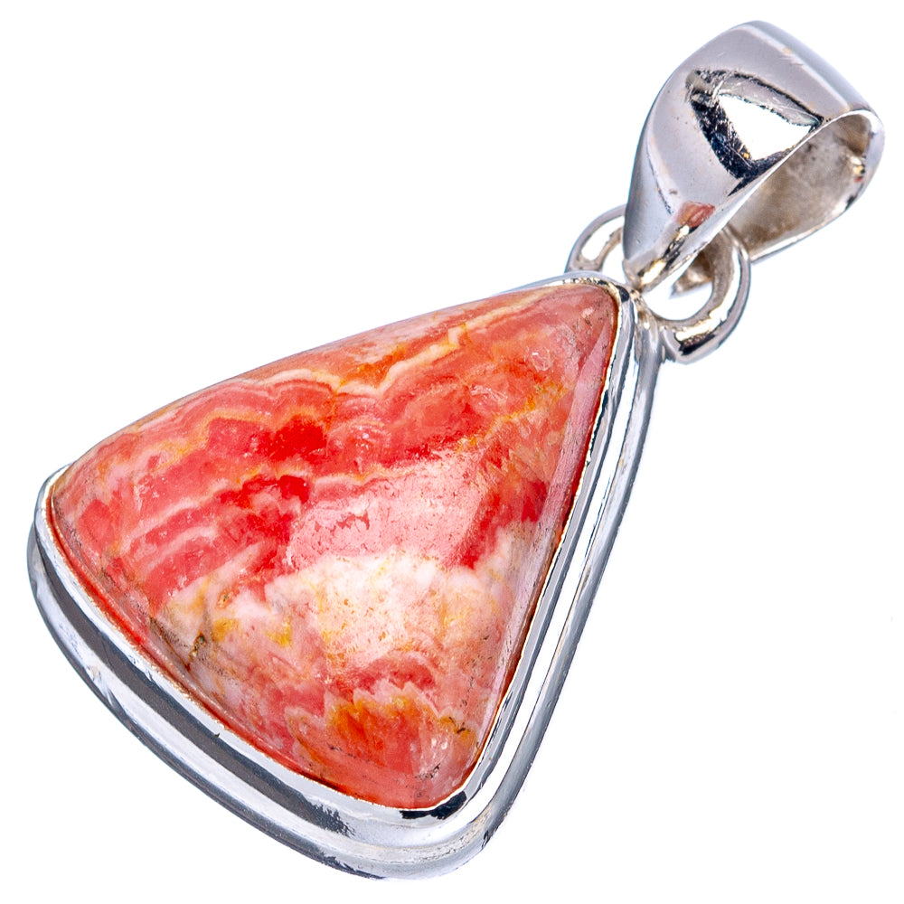 Rhodochrosite Pendant 1 1/8" (.925 Sterling Silver)