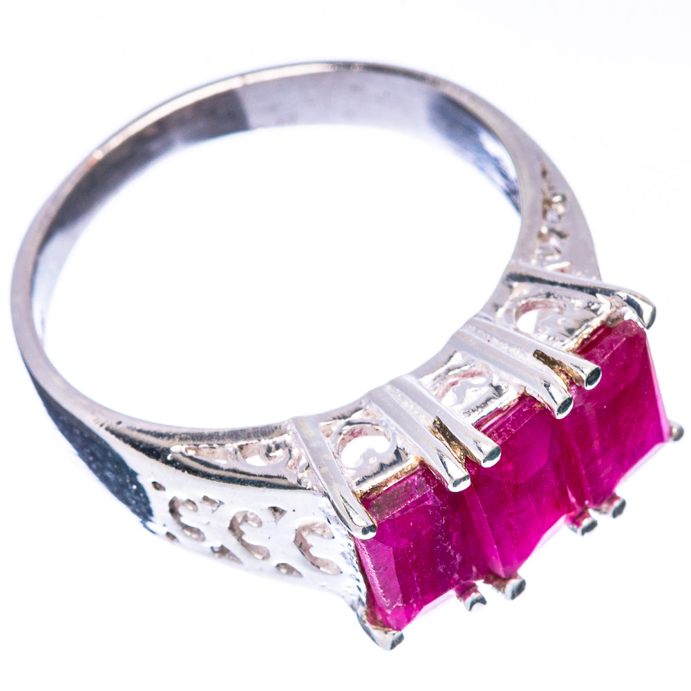 Red Sillimnate Ring Size 6.5 (925 Sterling Silver) R5688