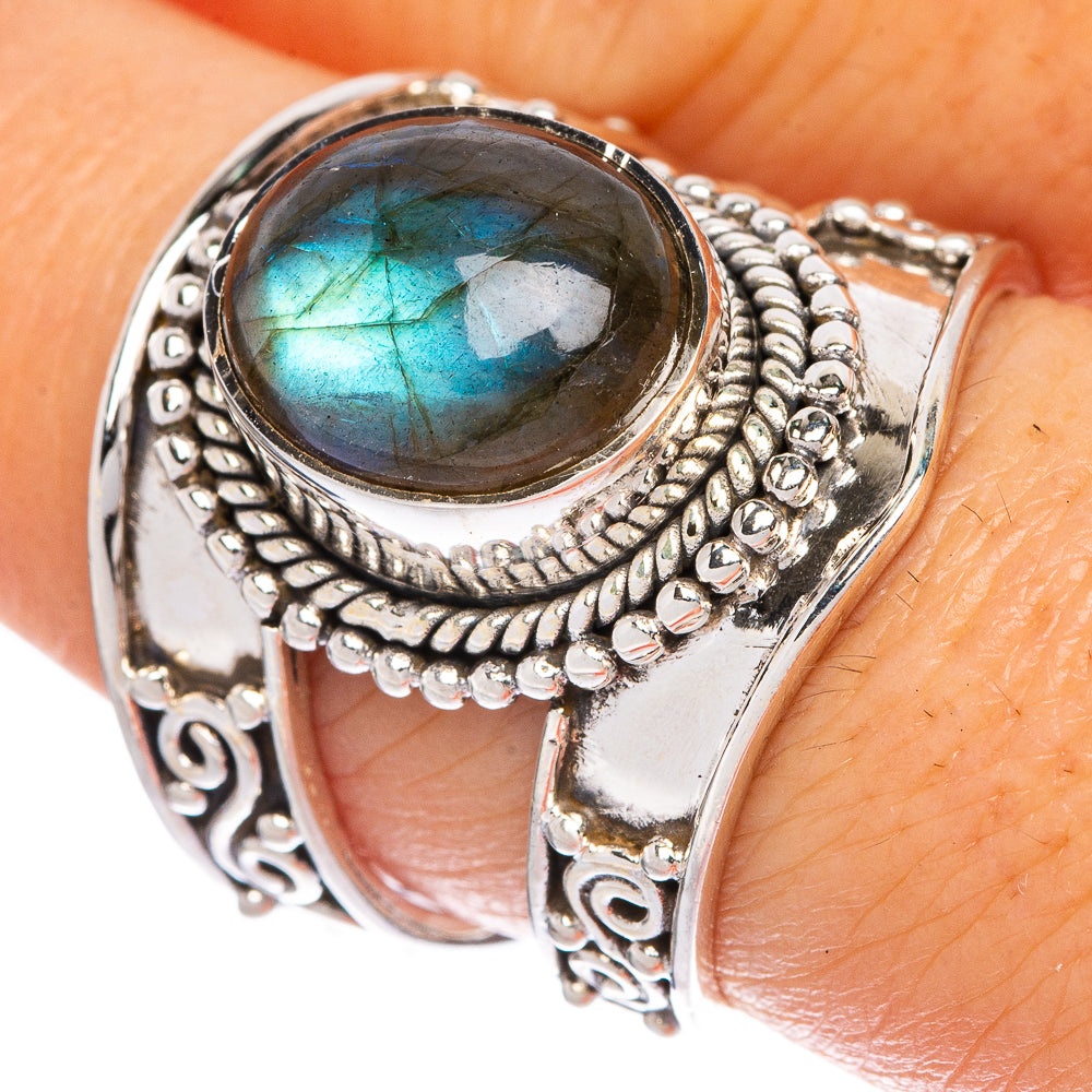 Labradorite Ring Size 8 (925 Sterling Silver) R1310
