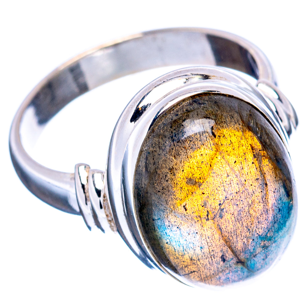 Labradorite Ring Size 7.75 (.925 Sterling Silver)
