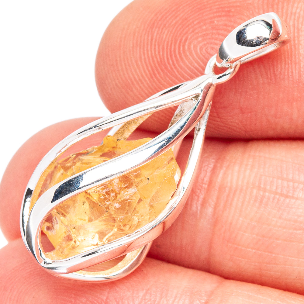 Amethyst Caged Pendant 1 1/4" (925 Sterling Silver) P44791
