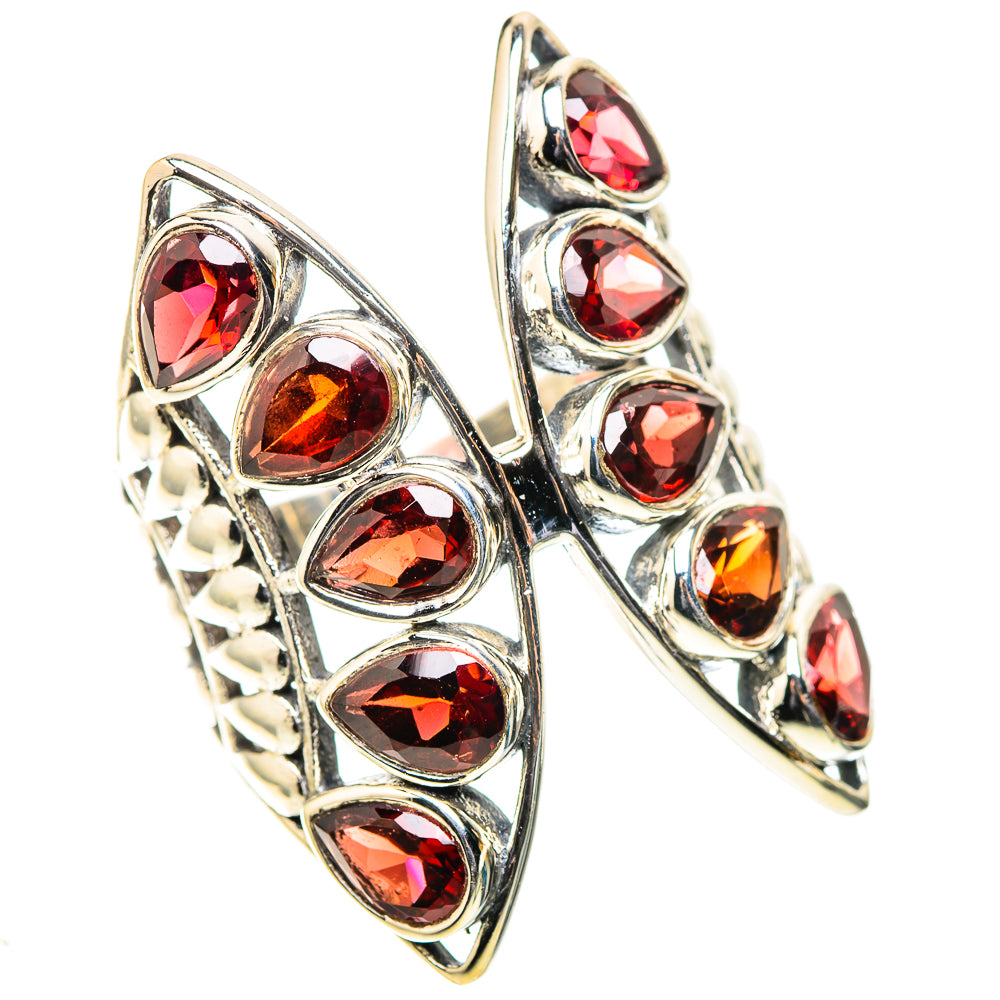 Large Garnet Ring Size 9 (925 Sterling Silver) RING138618