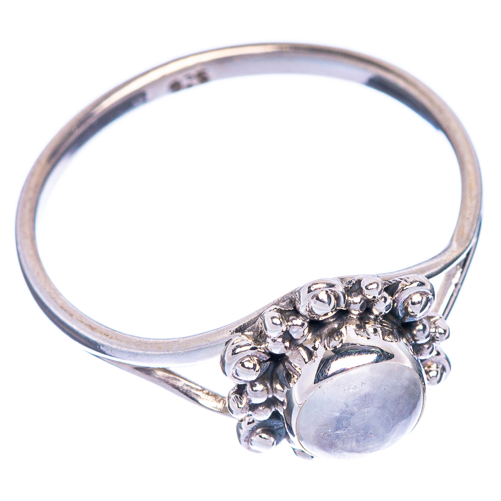 Rainbow Moonstone Dainty Ring Size 9 (925 Sterling Silver) R1173