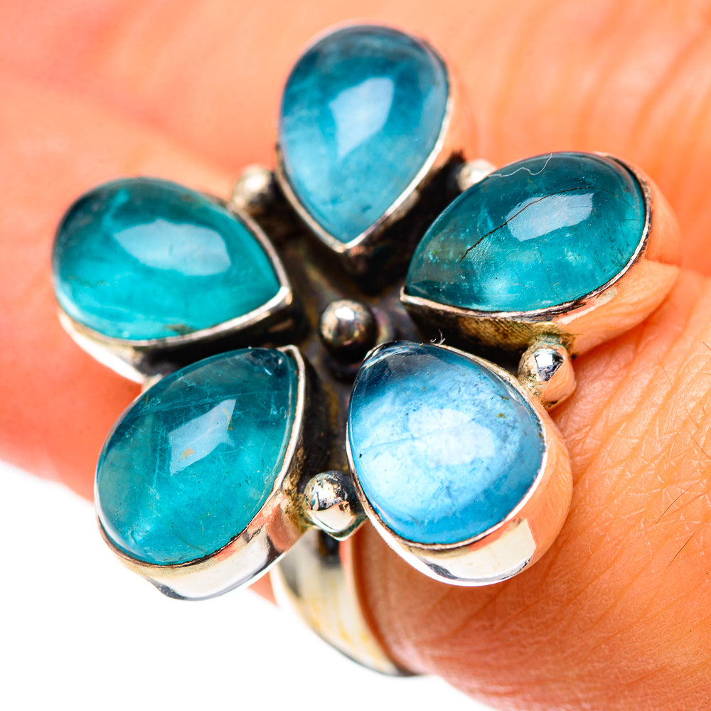 Large Blue Fluorite Ring Size 6 (925 Sterling Silver) RING139307