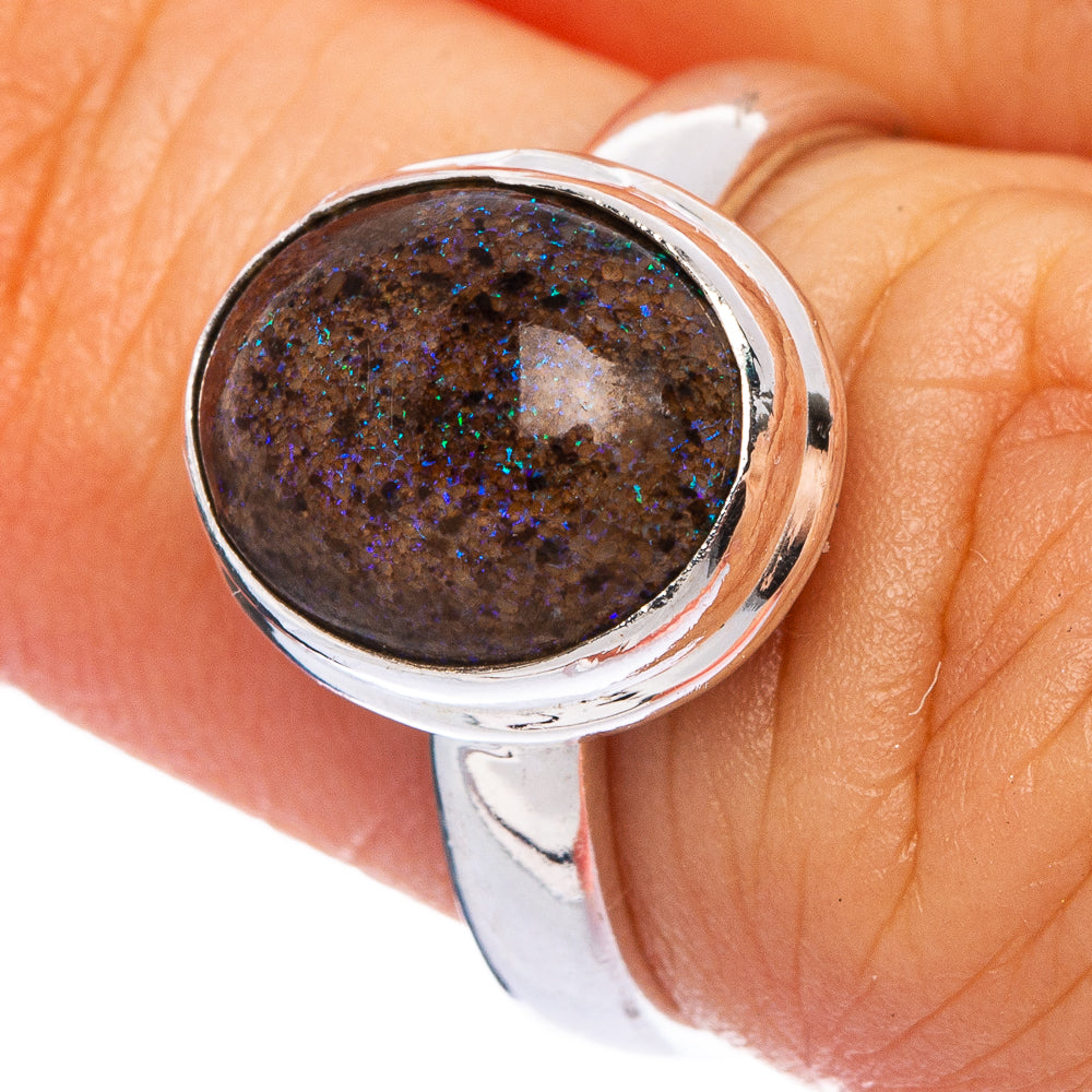Rare Andamooka Opal Ring Size 6 (925 Sterling Silver) R145583