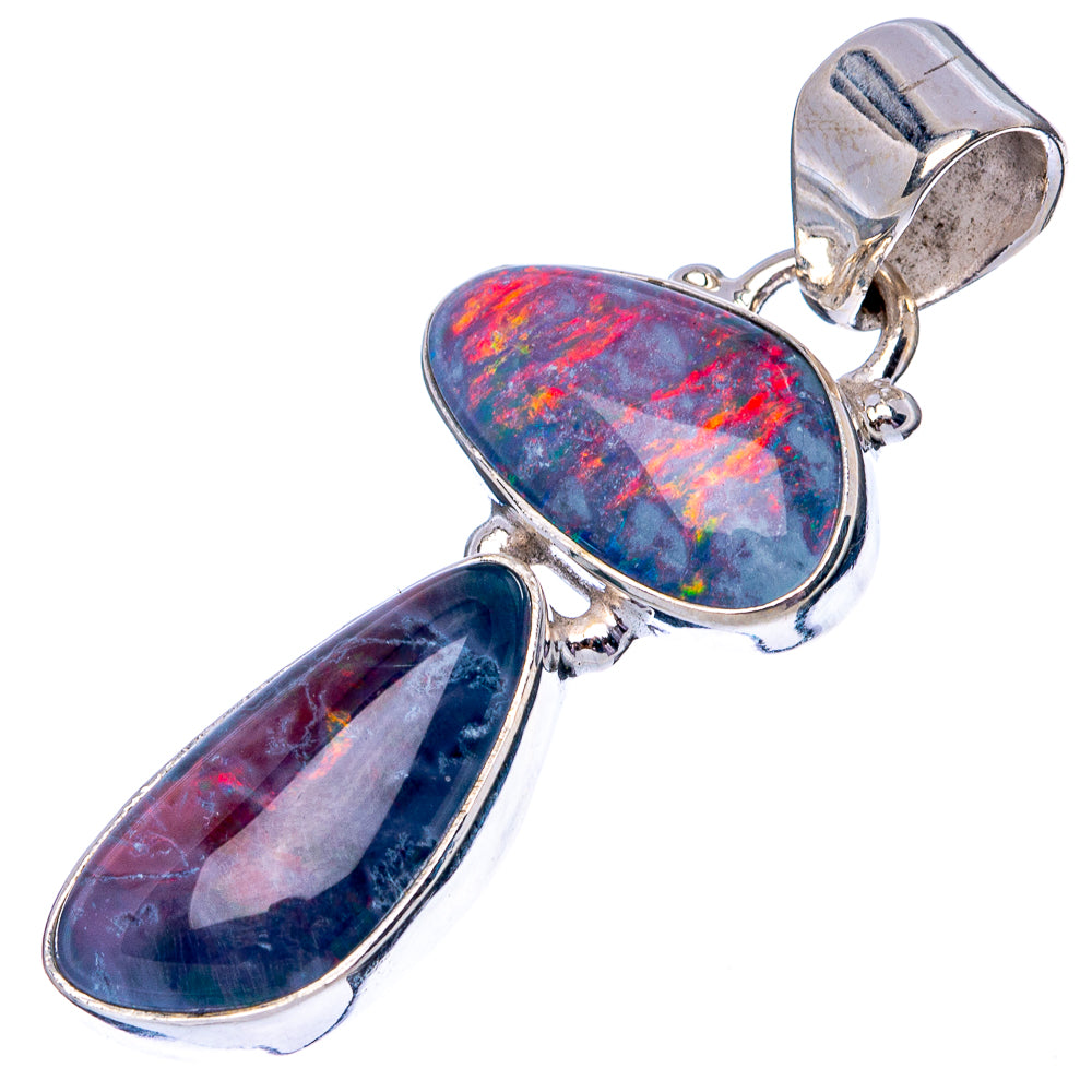 Rare Triplet Opal 925 Sterling Silver Pendant 1 5/8" (925 Sterling Silver) P42676