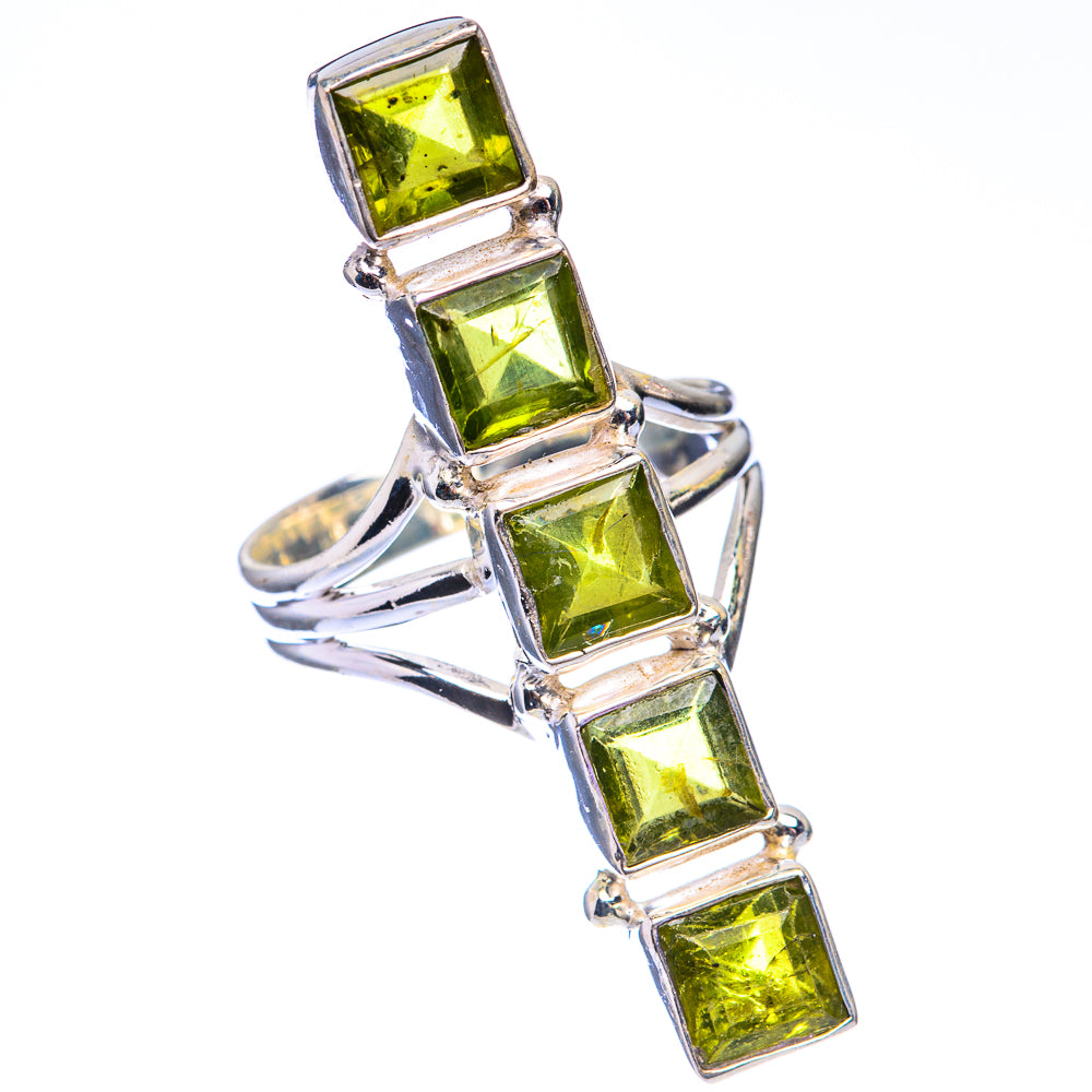 Large Peridot Ring Size 7.5 (925 Sterling Silver) R142764