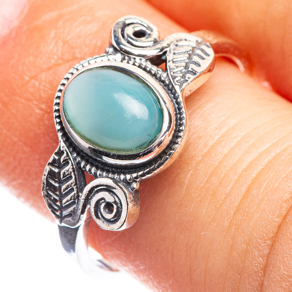 Larimar Dainty Ring Size 6 (925 Sterling Silver) R142543