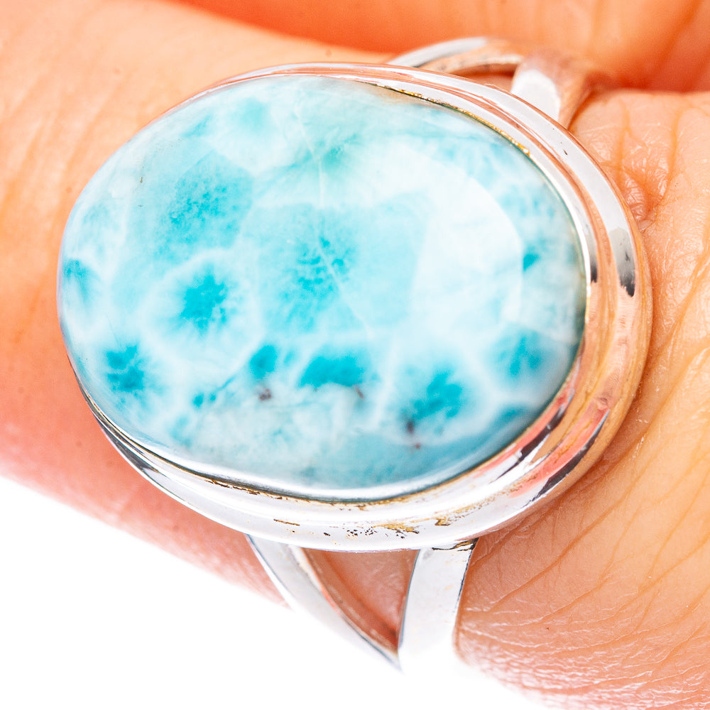 Larimar Ring Size 6.75 (925 Sterling Silver) R1685