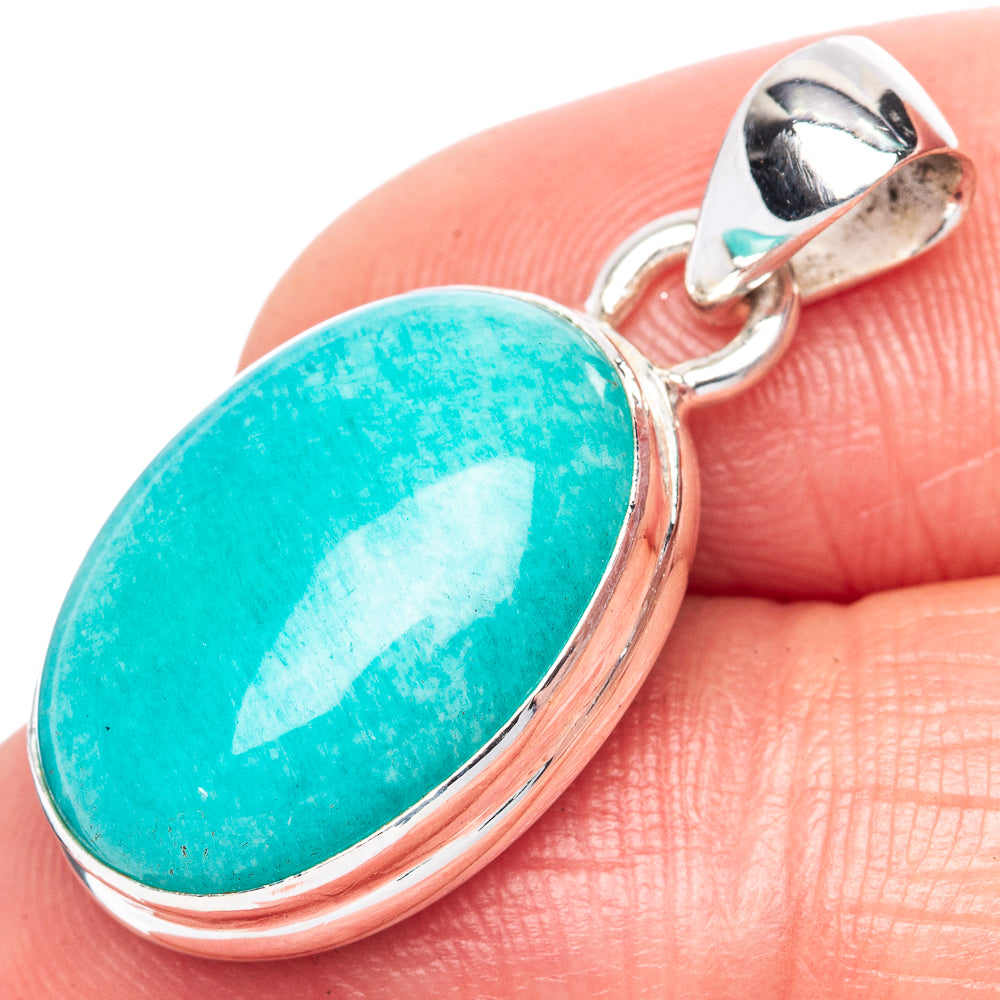 Amazonite Pendant 1 1/8" (925 Sterling Silver) P41789