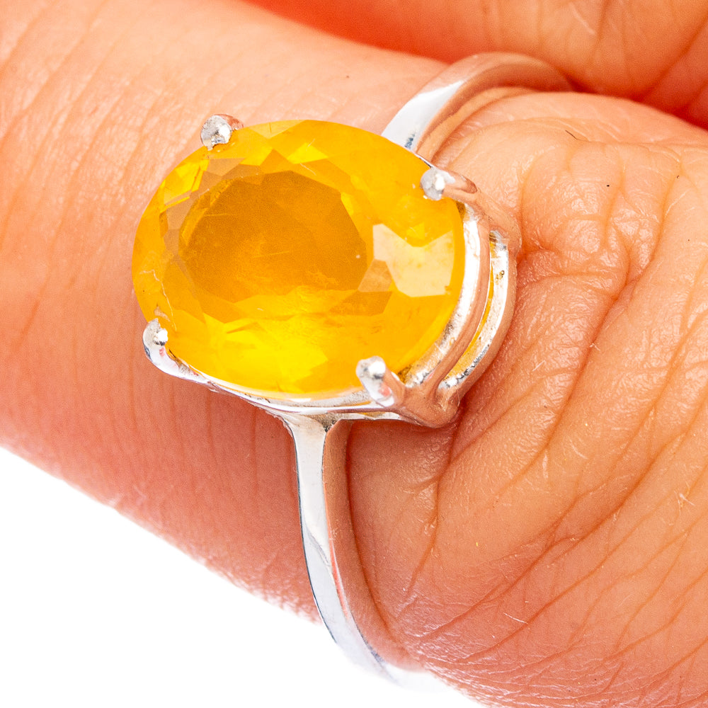 Rare Natural Ethiopian Orange Opal Ring Size 7 (925 Sterling Silver) R145555