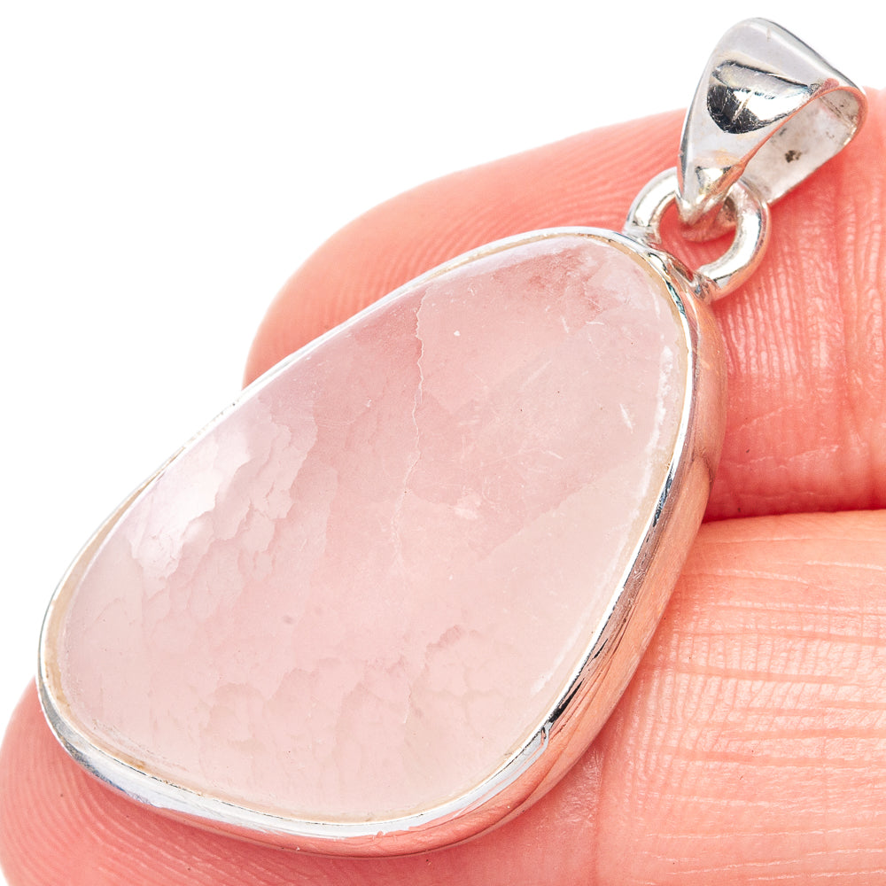 Selenite 925 Sterling Silver Pendant 1 3/8" (925 Sterling Silver) P41901