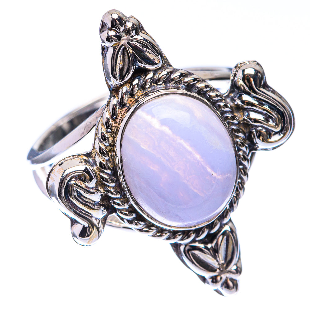 Premium Blue Lace Agate Ring Size 8 (925 Sterling Silver) R141917