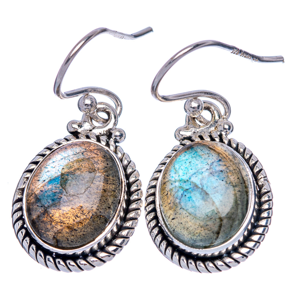 Labradorite Earrings 1 1/4" (925 Sterling Silver) E433318
