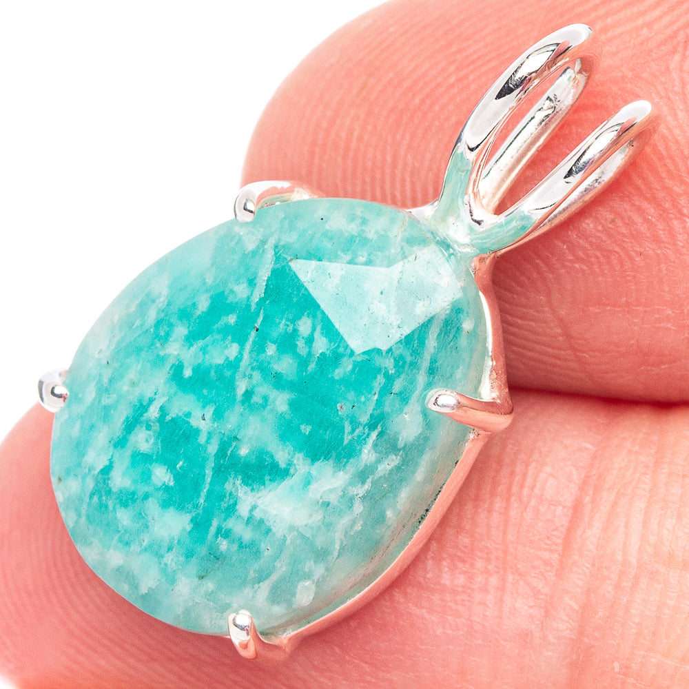 Value Amazonite Pendant 7/8" (925 Sterling Silver) P44393