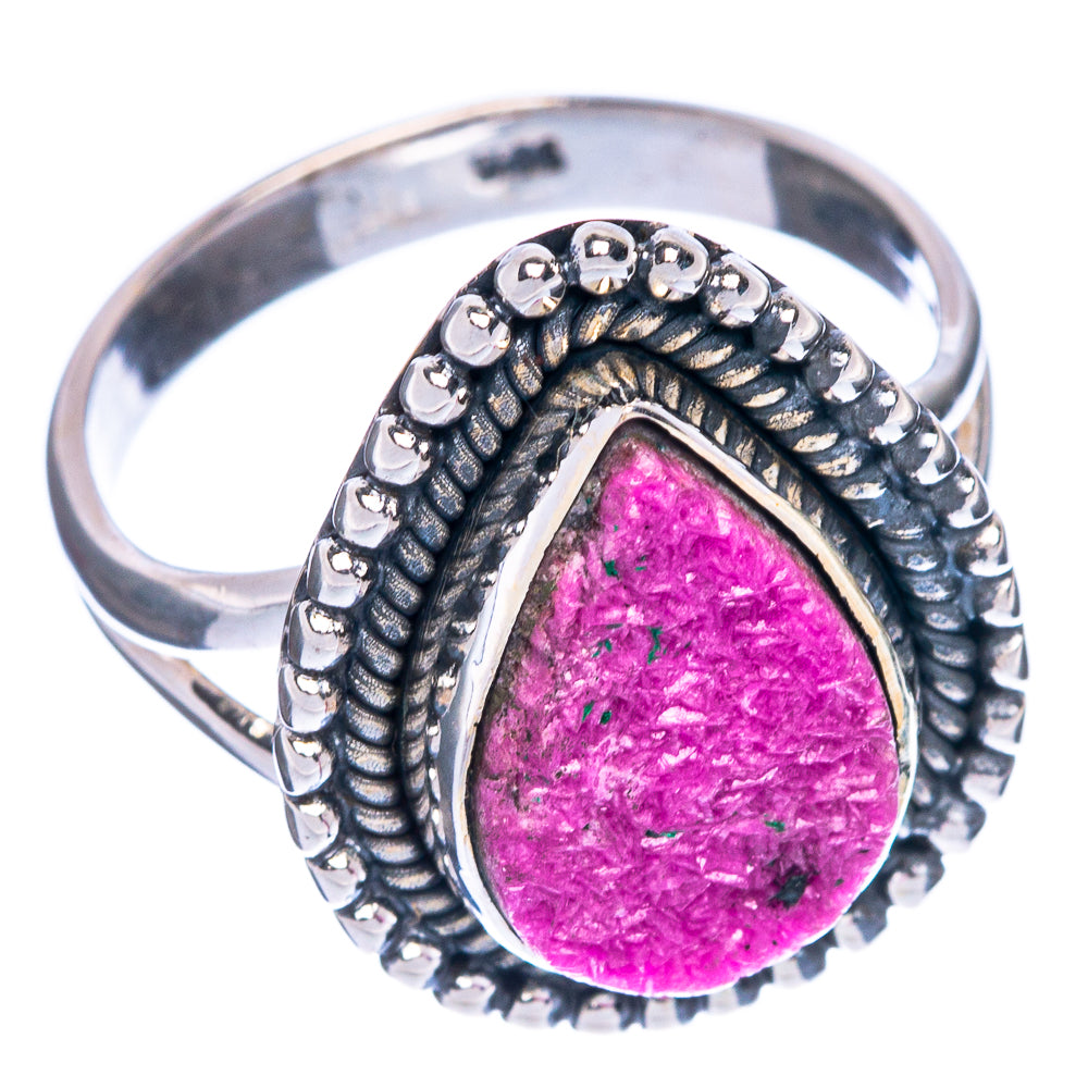 Cobalto Calcite Druzy Ring Size 7.5 (925 Sterling Silver) R1247