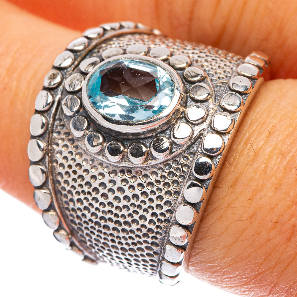 Blue Topaz Ring Size 7 (925 Sterling Silver) R146096