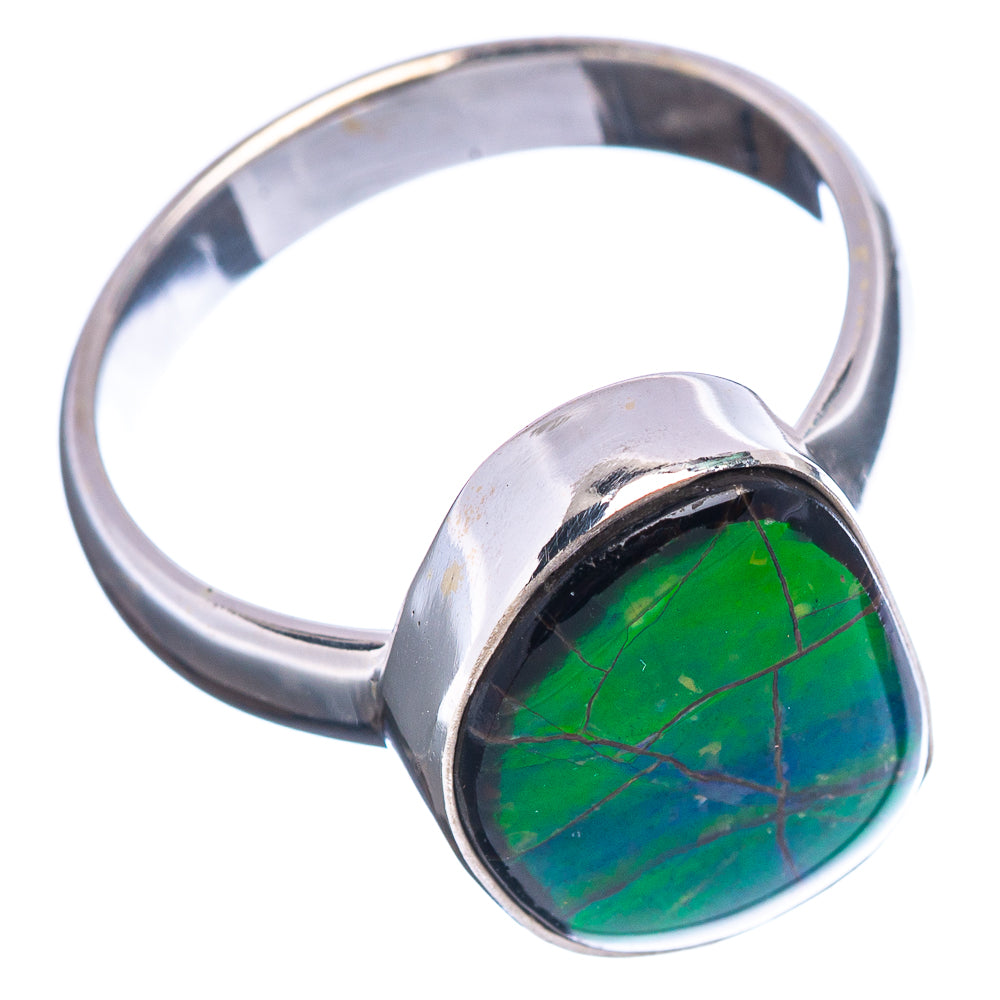 Premium Canadian Ammolite Ring Size 8 (.925 Sterling Silver)