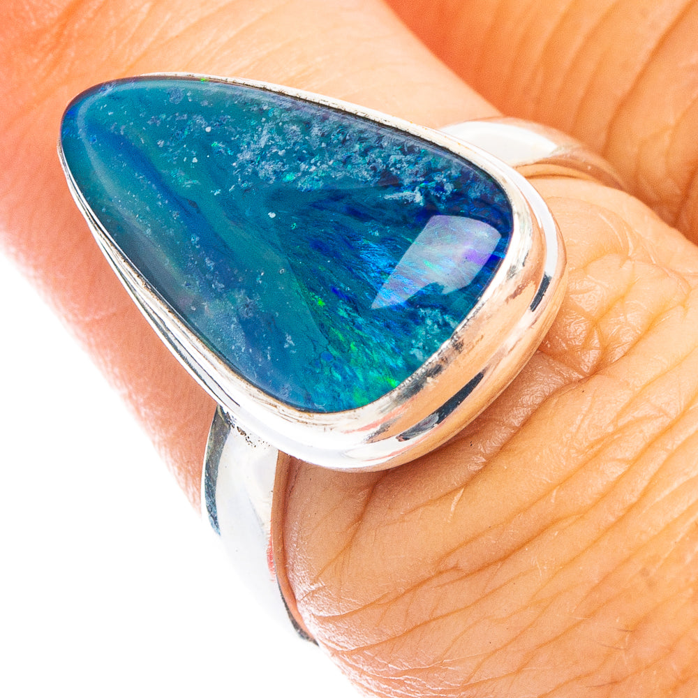 Rare Triplet Opal Ring Size 6.75 (925 Sterling Silver) R7827