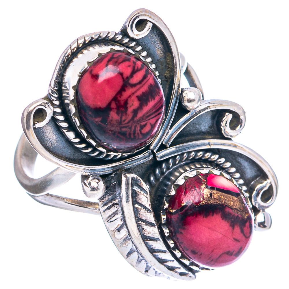 Red Dahlia Mohave Turquoise Ring Size 7 (.925 Sterling Silver)