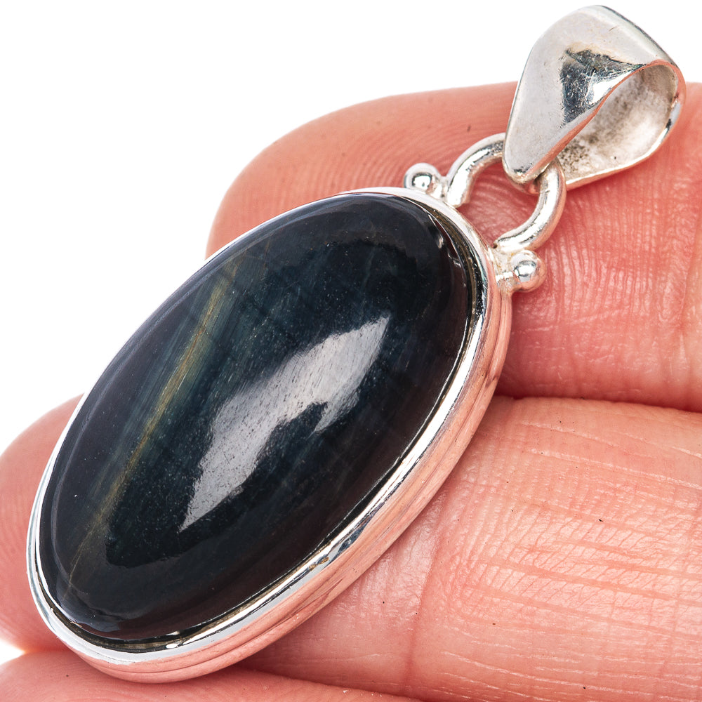 Blue Pietersite Pendant 1 3/8" (925 Sterling Silver) P40822
