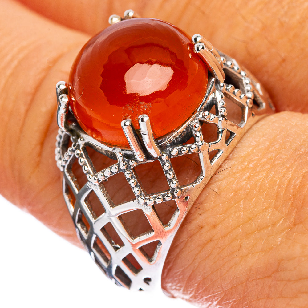 Large Carnelian Ring Size 8.75 (925 Sterling Silver) R146454