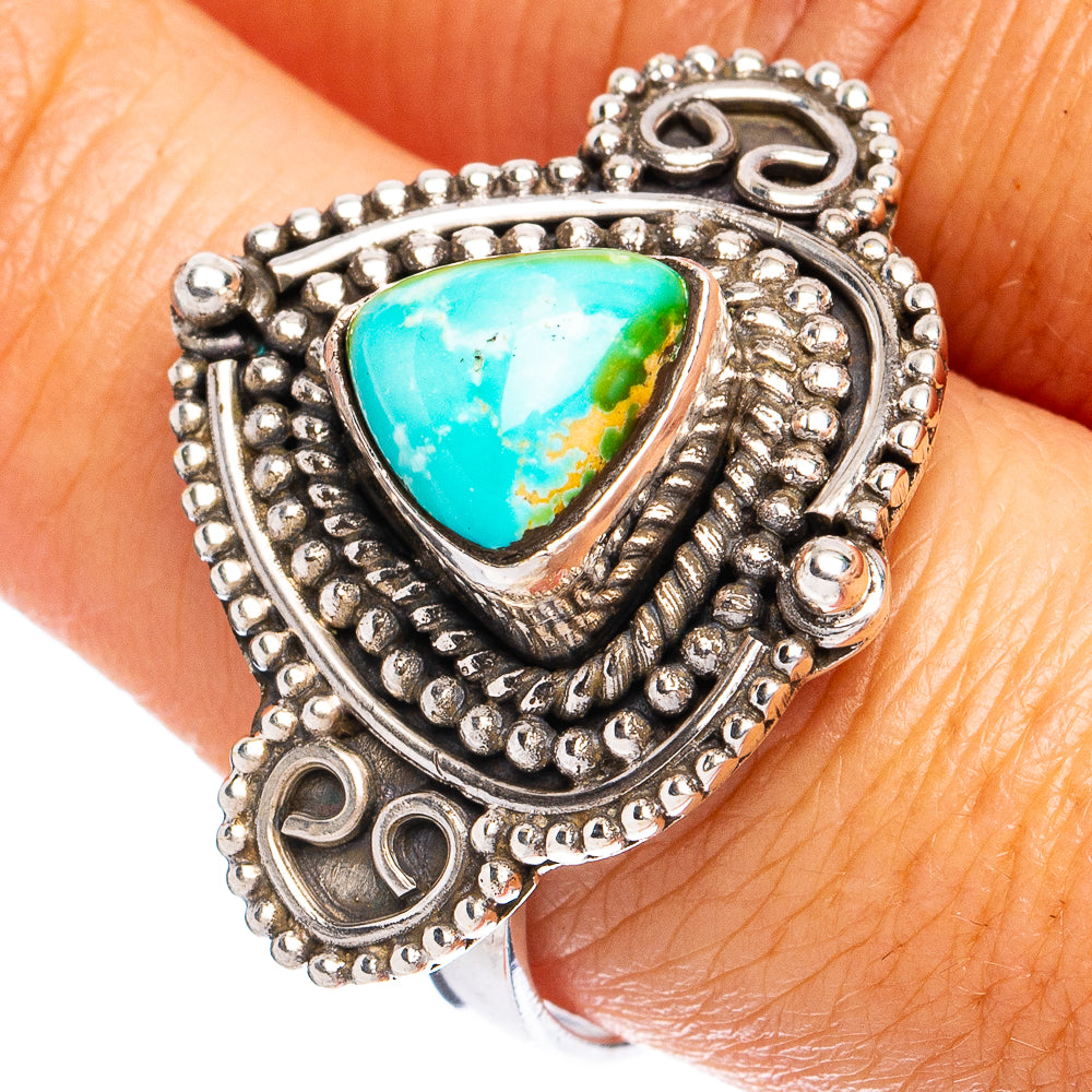 Rare Sonoran Gold Turquoise Ring Size 8.75 (925 Sterling Silver) R8598
