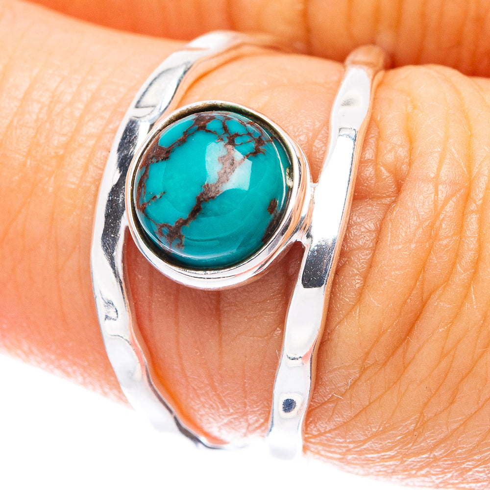 Turquoise Dainty Ring Size 6.75 (925 Sterling Silver) R5845