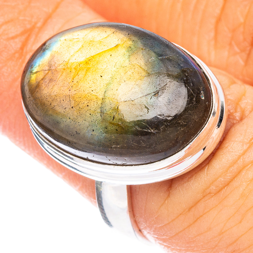 Labradorite Ring Size 6.5 (925 Sterling Silver) R7857