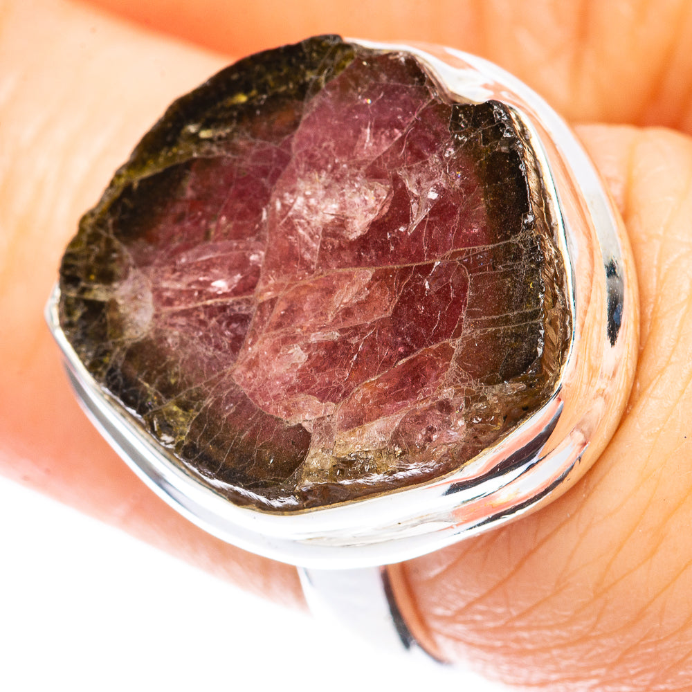 Rare Watermelon Tourmaline Ring Size 7 (925 Sterling Silver) R2126