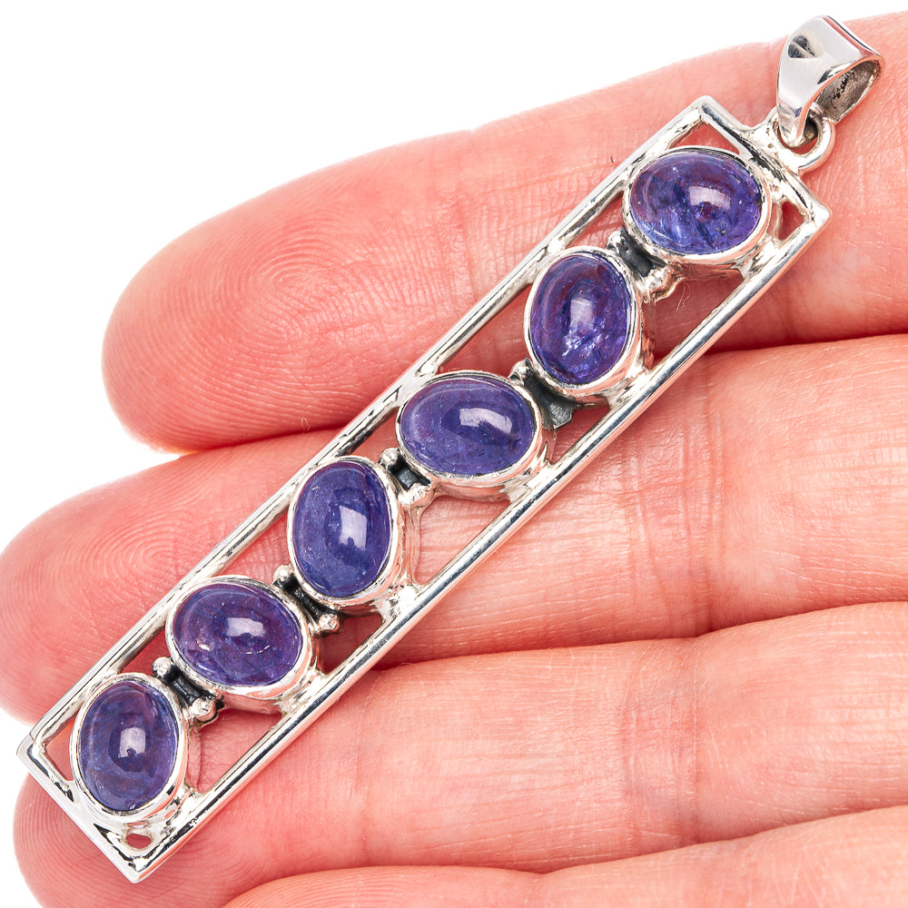Signature Natural Tanzanite Pendant 2 1/2" (925 Sterling Silver) P41180