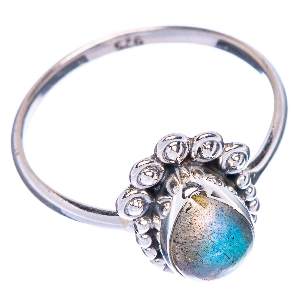 Labradorite Dainty Ring Size 7.25 (925 Sterling Silver) R1143