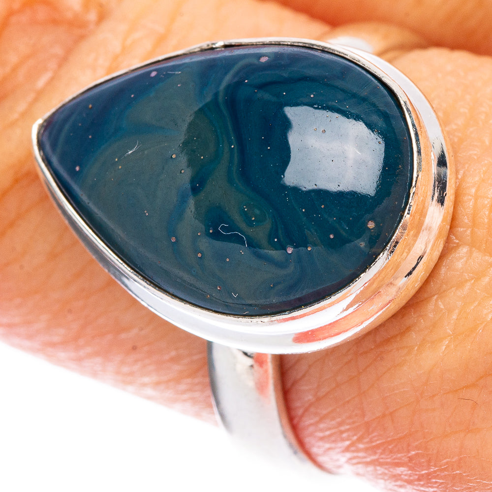 Blue Jasper Ring Size 9 (925 Sterling Silver) R146748