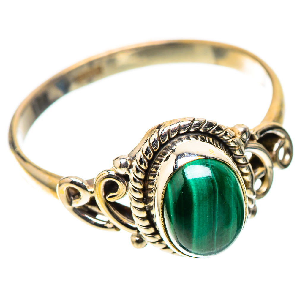 Malachite Dainty Ring Size 8 (925 Sterling Silver) RING138195
