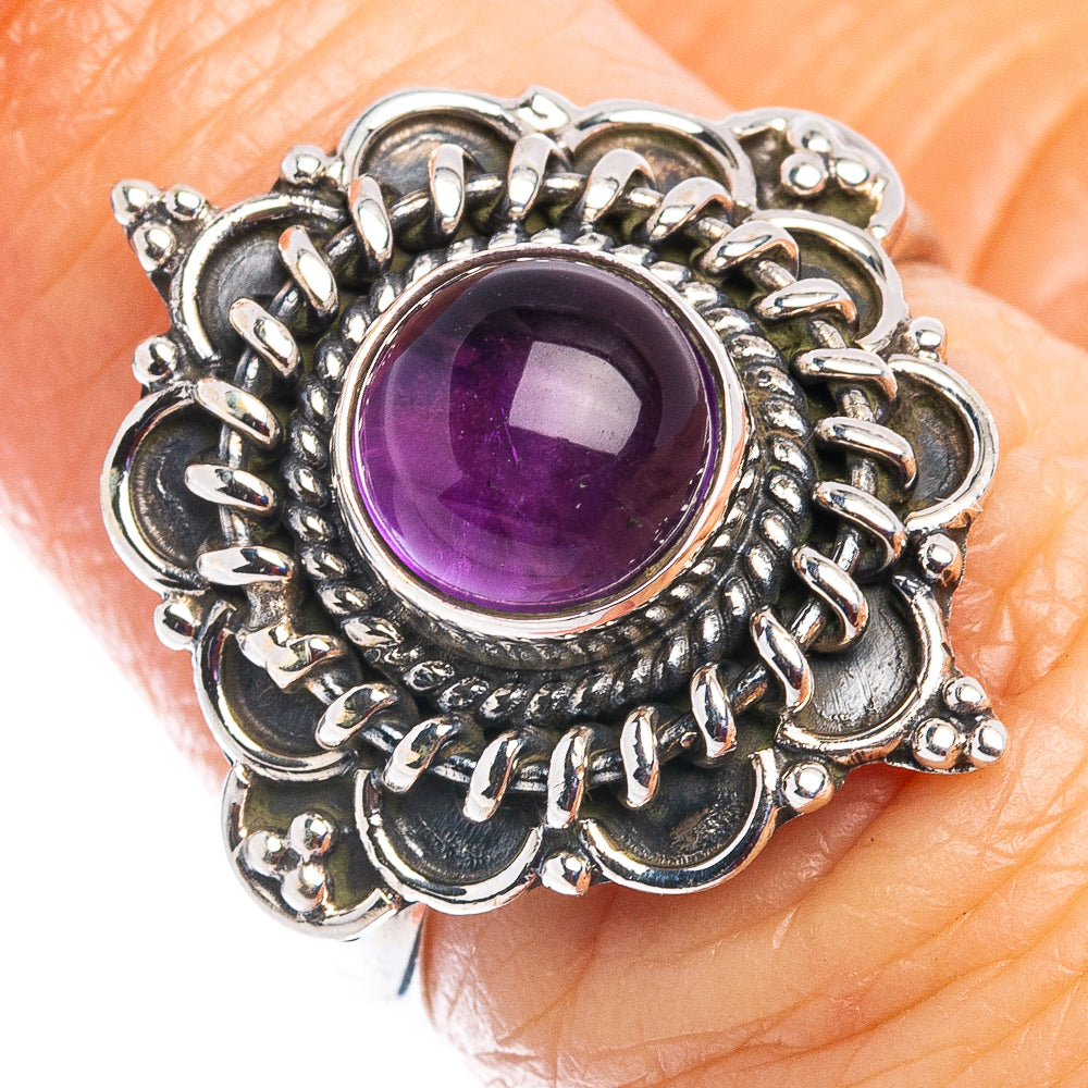 Amethyst Ring Size 6.75 (.925 Sterling Silver)