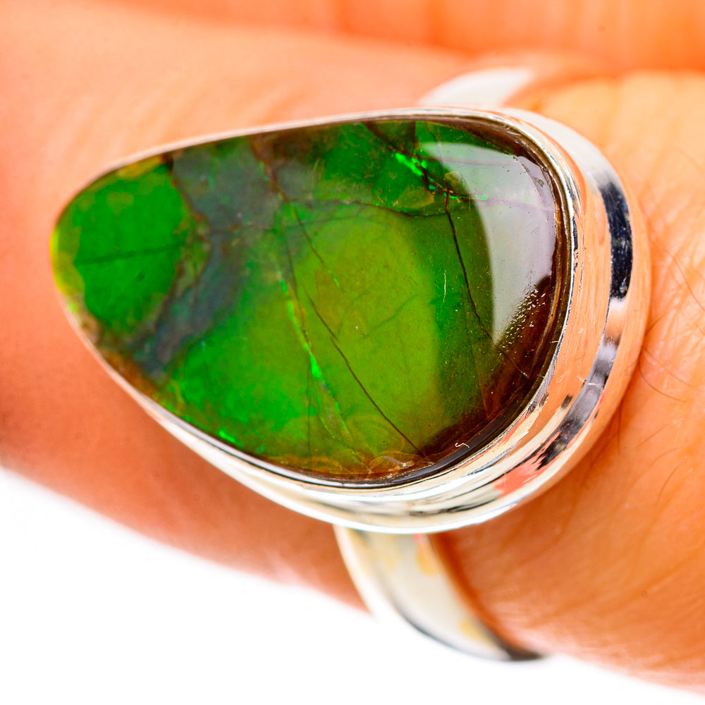 Canadian Ammolite Ring Size 7.25 (925 Sterling Silver) RING139806