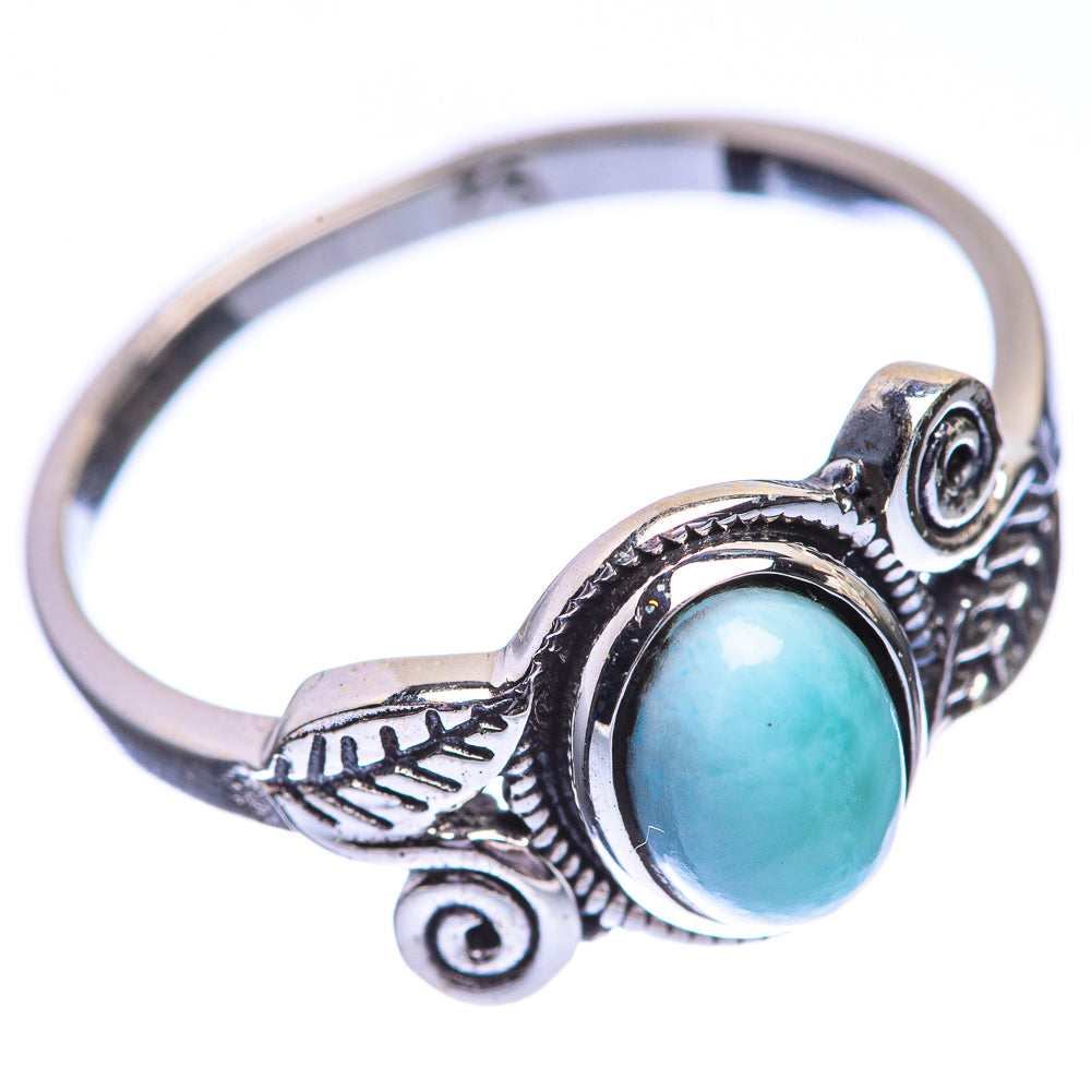 Larimar Dainty Ring Size 7 (925 Sterling Silver) R142544