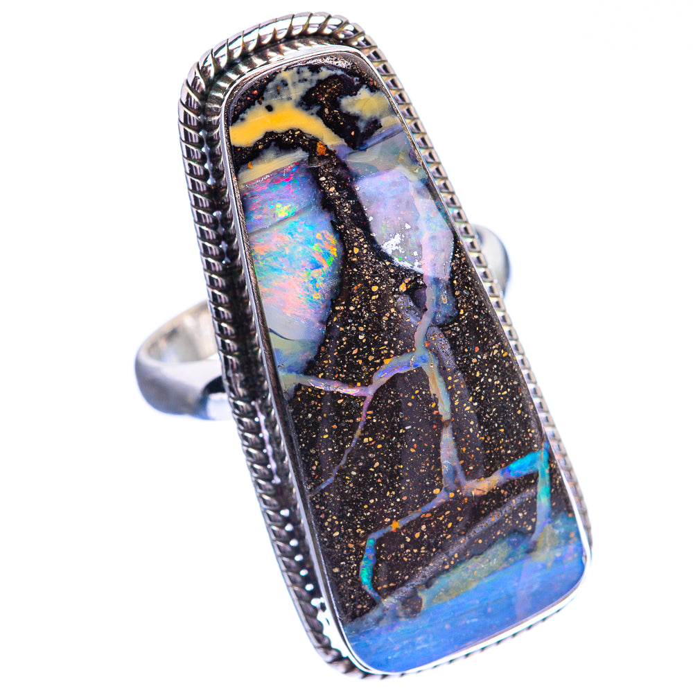Large Boulder Opal Ring Size 9 (925 Sterling Silver) R142355