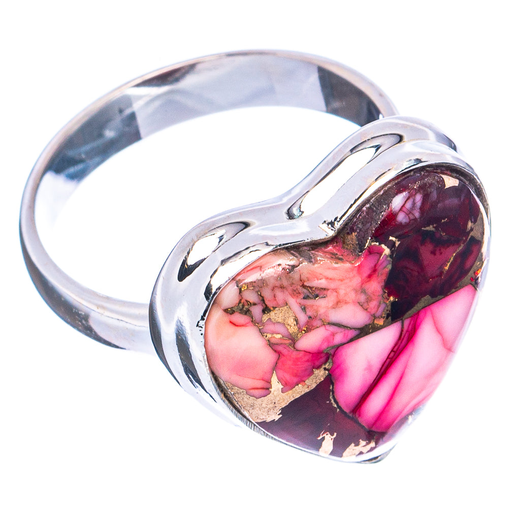 Red Dahlia Mohave Turquoise Heart Ring Size 5.75 (.925 Sterling Silver)