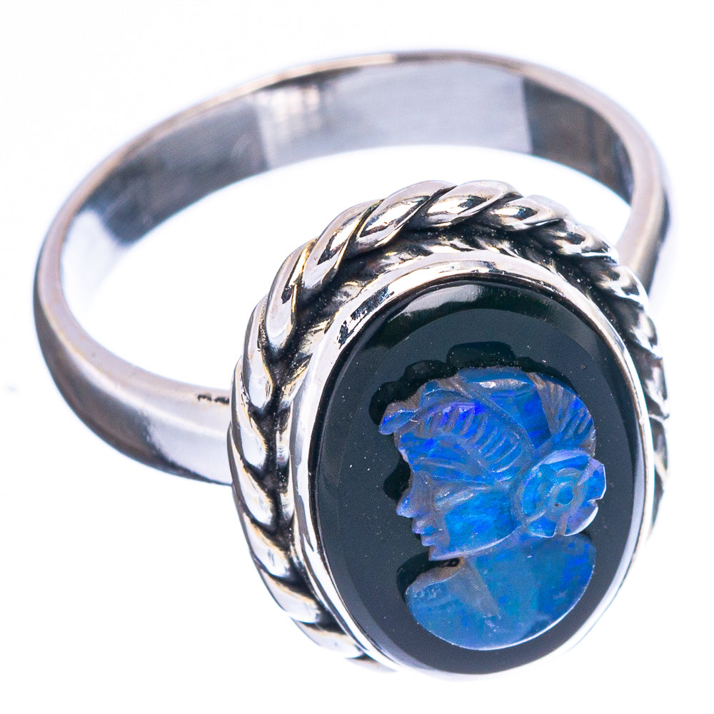 Opal Cameo Ring Size 7 (925 Sterling Silver) R5093