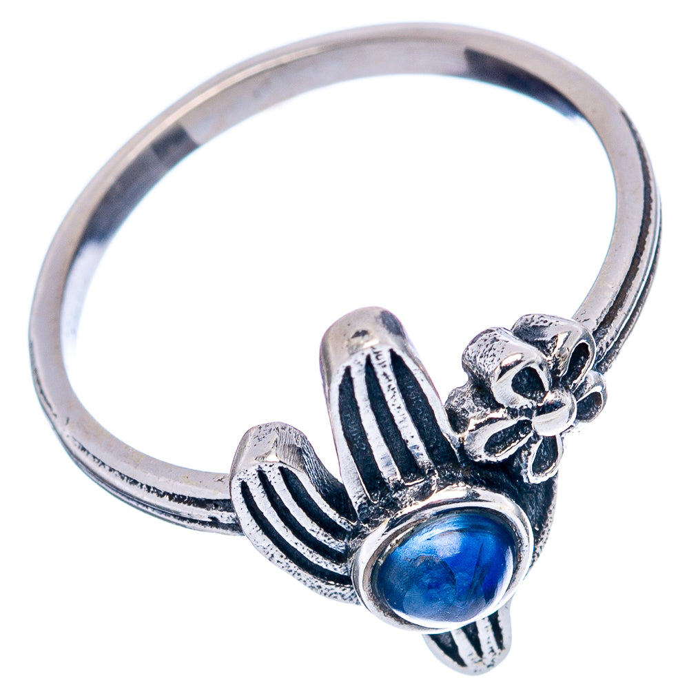 Kyanite Cactus Dainty Ring Size 6.75 (.925 Sterling Silver)