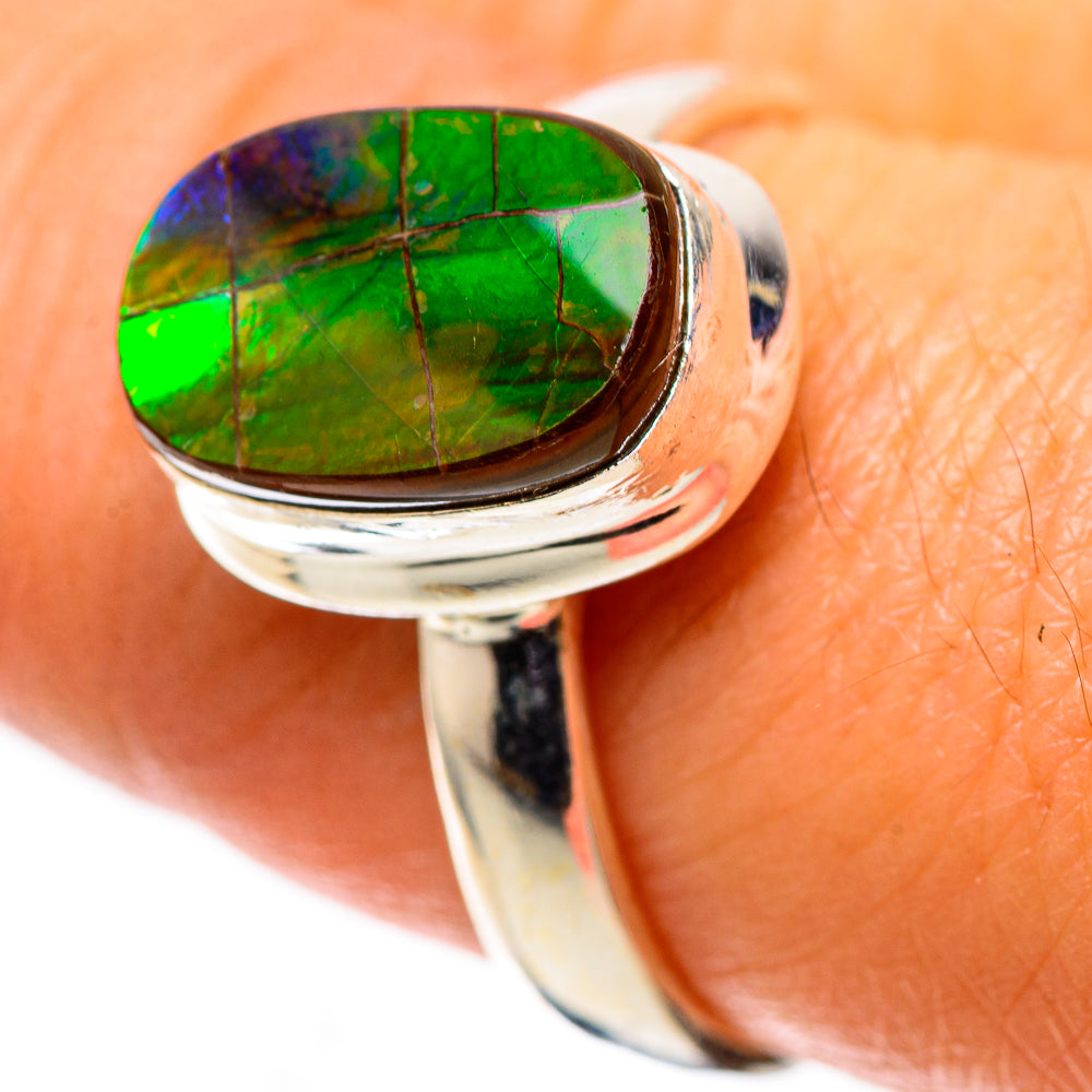Canadian Ammolite Ring Size 9 (925 Sterling Silver) RING138455