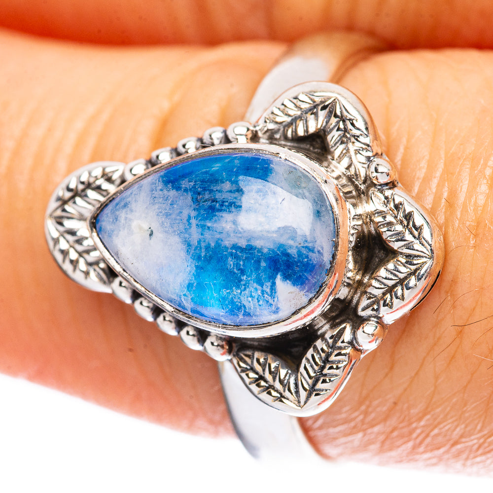 Rainbow Moonstone Ring Size 8.25 (925 Sterling Silver) R3758