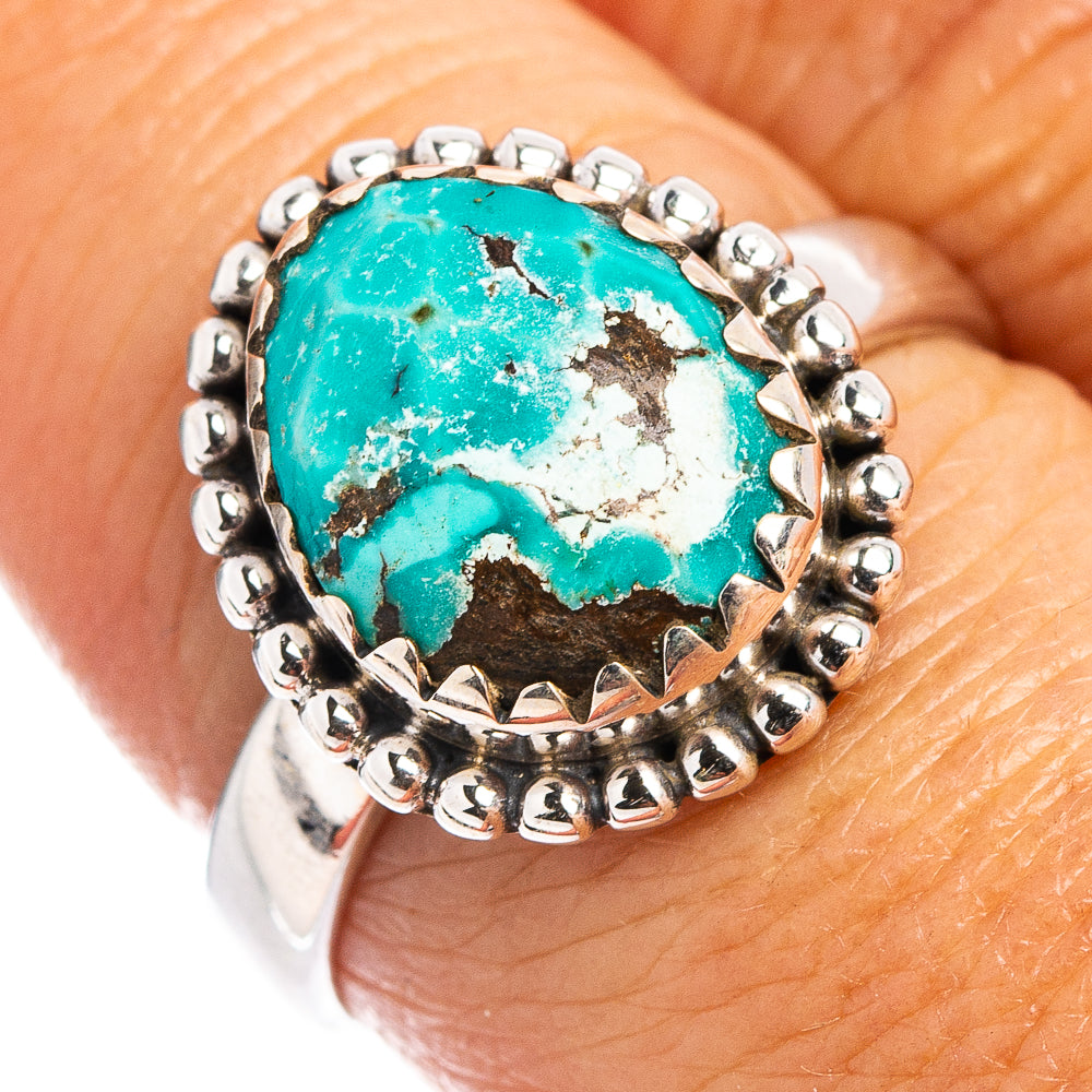 Hubei Turquoise Ring Size 7.75 (.925 Sterling Silver)