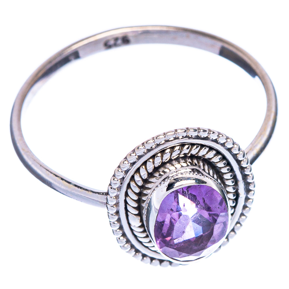 Faceted Amethyst Dainty Ring Size 8.5 (925 Sterling Silver) R147143